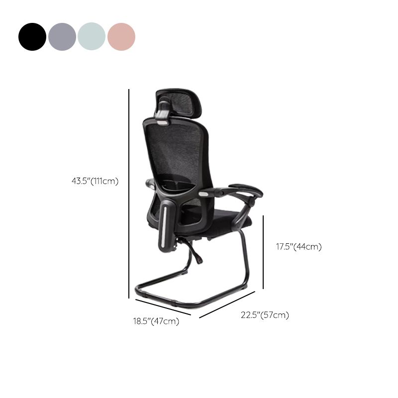 Modern Padded Arms Office Chair Tilt Mechanism No Distressing Ergonomic Chair