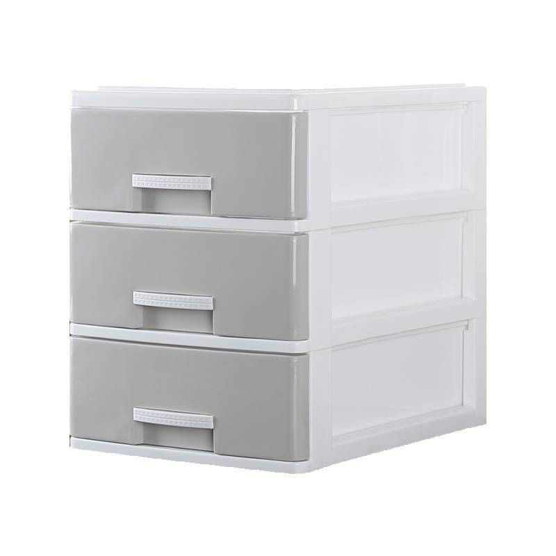 Contemporary File Cabinet Plastic Lateral Drawers Filing Cabinet for Home and Office