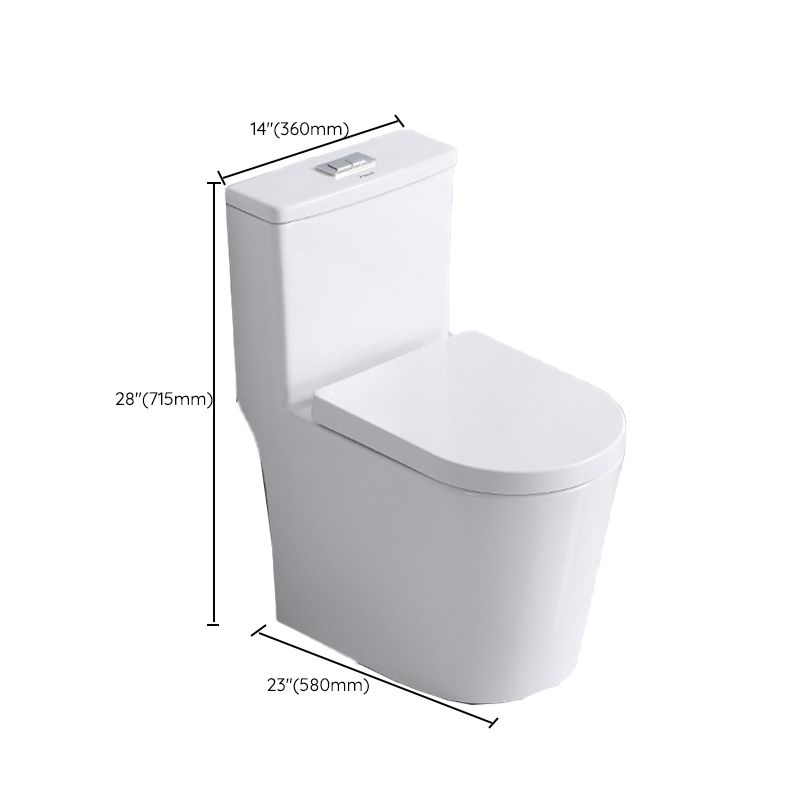 Traditional Floor Mounted Flush Toilet White Urine Toilet with Seat for Bathroom