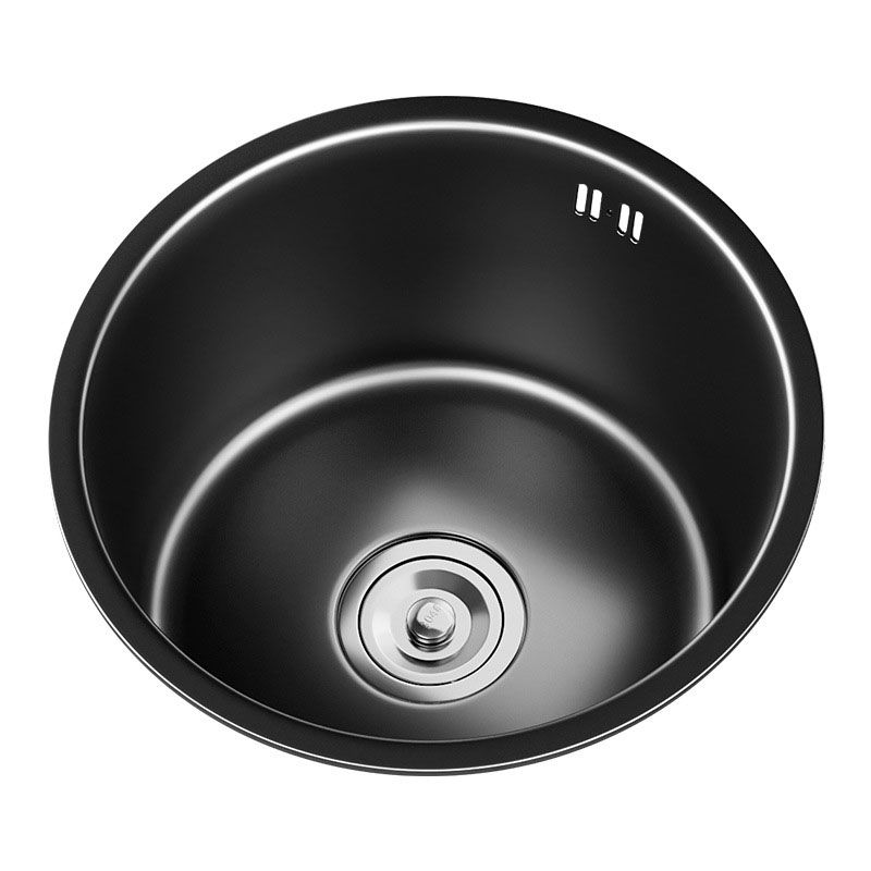 Contemporary Style Round Kitchen Sink Stainless Steel Kitchen Sink