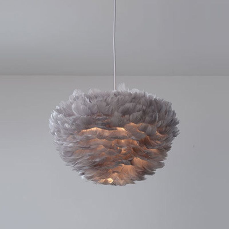 Feather Unique Shape Flush Ceiling Light Modern 1 Light Flush Mount Lighting Fixtures