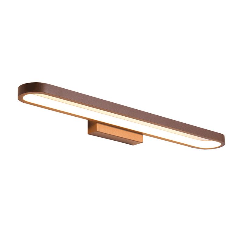 Linear Vanity Wall Sconce Modern Style Metal 1 Light LED Bathroom Vanity Lights in Brown