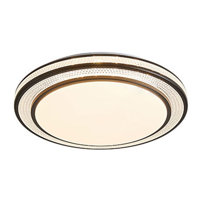 1 Light Circular Flush Mount Fixture Simplicity Metal Flush Light for Living Room