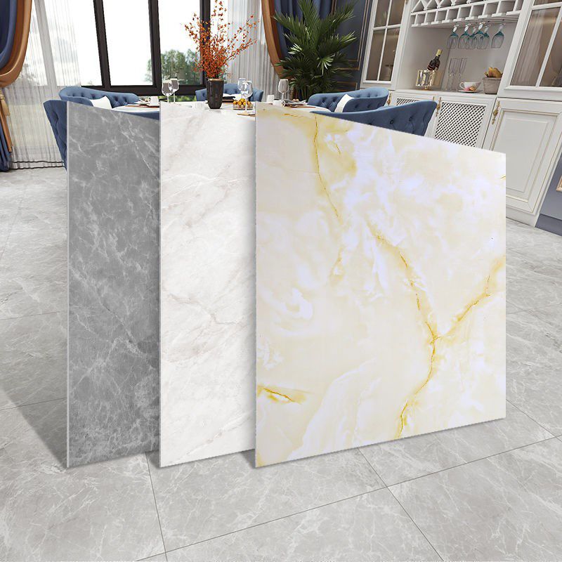 Home Indoor Vinyl Floor Peel and Stick Marble Print Square PVC Flooring