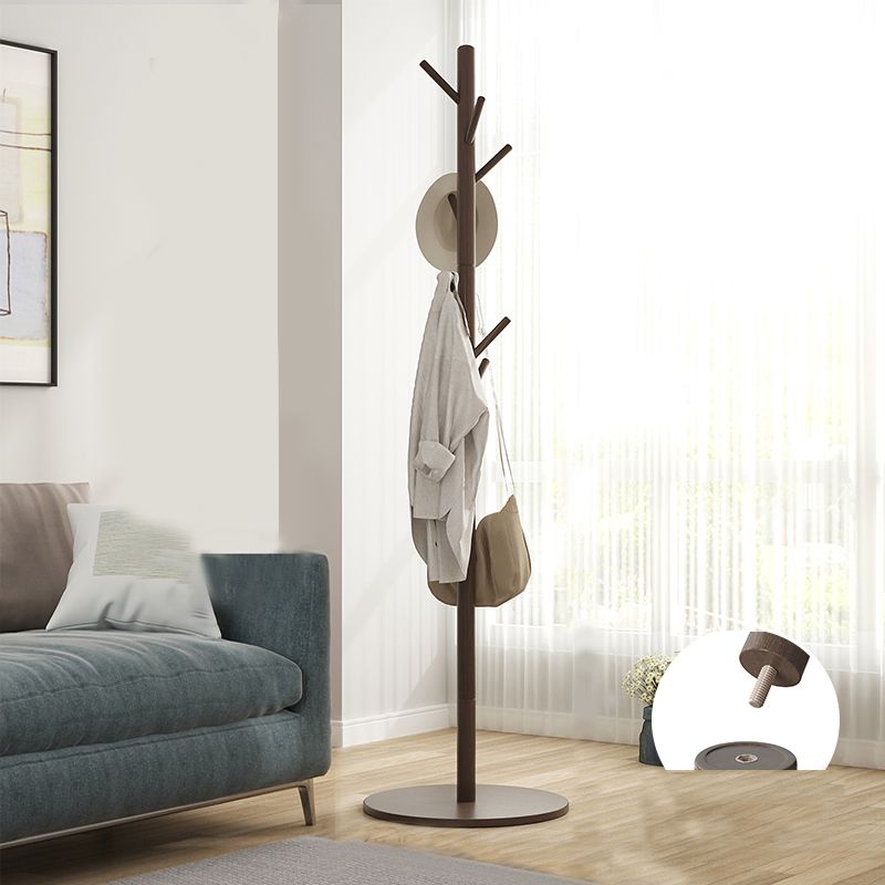 Modern Coat Hanger Wood Free Standing No Storage Entry Hall Tree