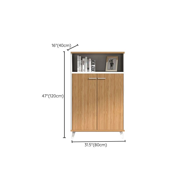Scandinavian Style Lateral File Cabinet Wood Filing Cabinet for Home Office