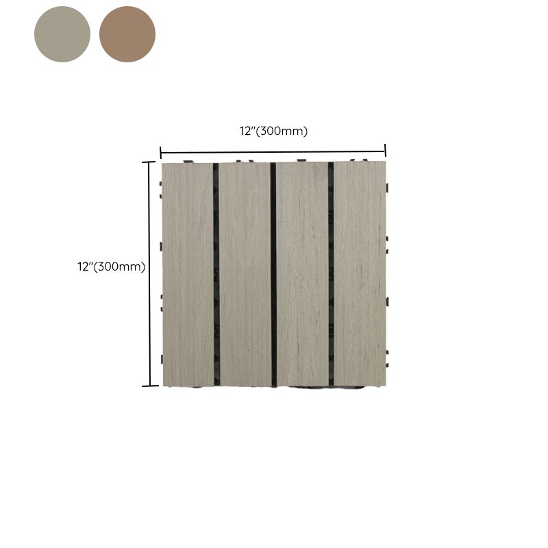 Outdoor Floor Board Stripe Composite Waterproof Square Deck Plank