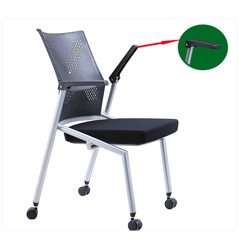 Modern Plastic and Nylon Conference Chair with Mid Back Home Office Chair