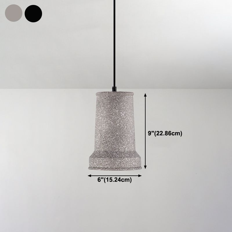 Geometric Concrete Pendant Lamp Nordic 1-Light Dining Room Suspension Light