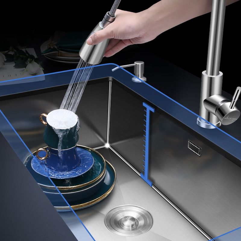 Single Bowl Kitchen Sink Stainless Steel Kitchen Sink with Drain Assembly