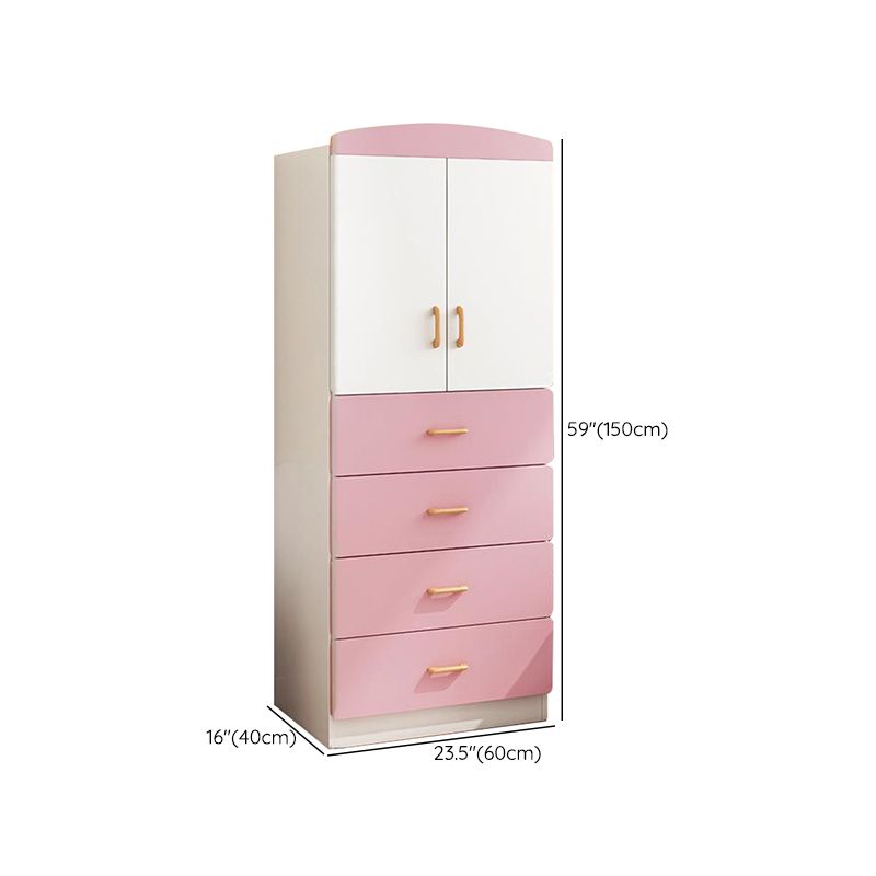 Manufactured Wood Kids Closet Modern Bedroom Wardrobe Closet with Cloth Rod