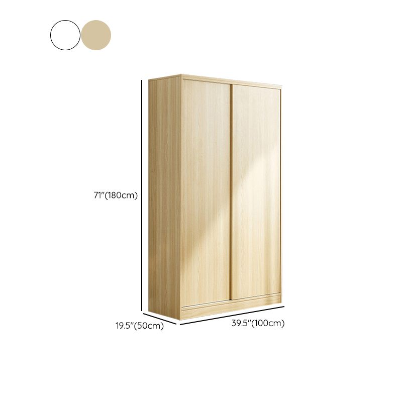 Wooden Wardrobe Armoire Contemporary Wardrobe Armoire with Garment Rod