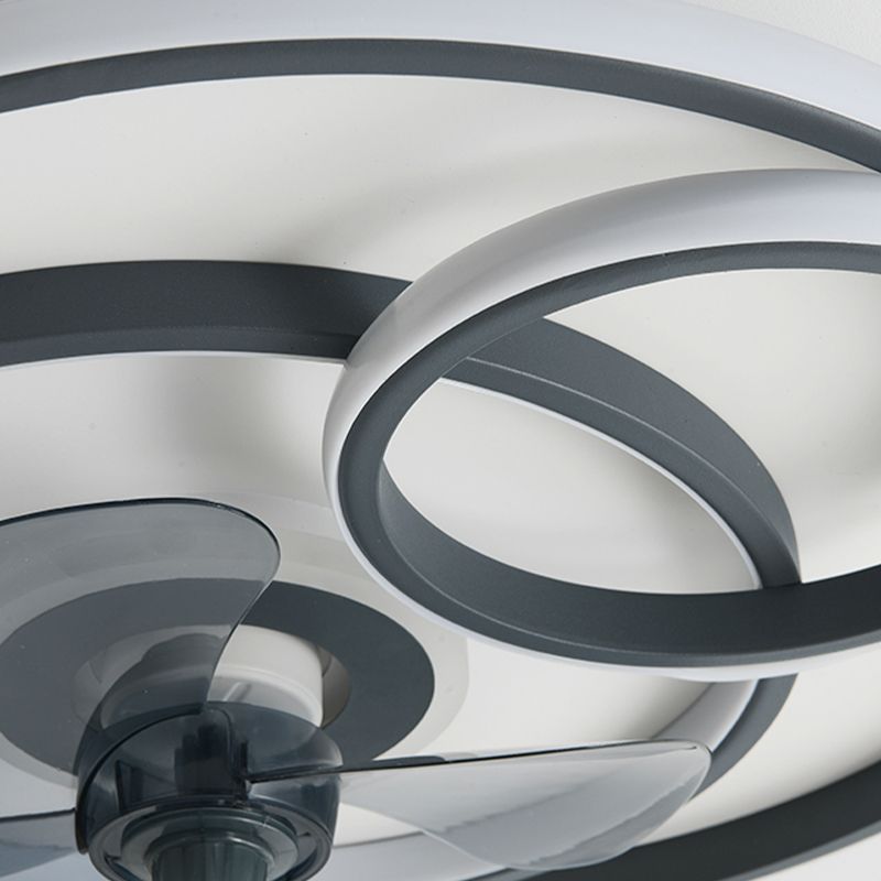 Modern Style Ceiling Fan Lighting Metal 3 Light Ceiling Fan Light for Living Room