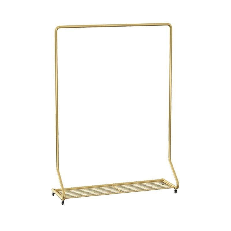 Luxurious Coat Hanger Free Standing Solid Color Metal Coat Rack with Shelf