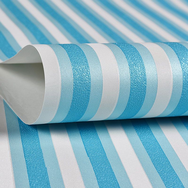 Vertical Stripe Wall Decor for Children's Bedroom Modern Vinyl Wallpaper Roll, 31' x 20.5"