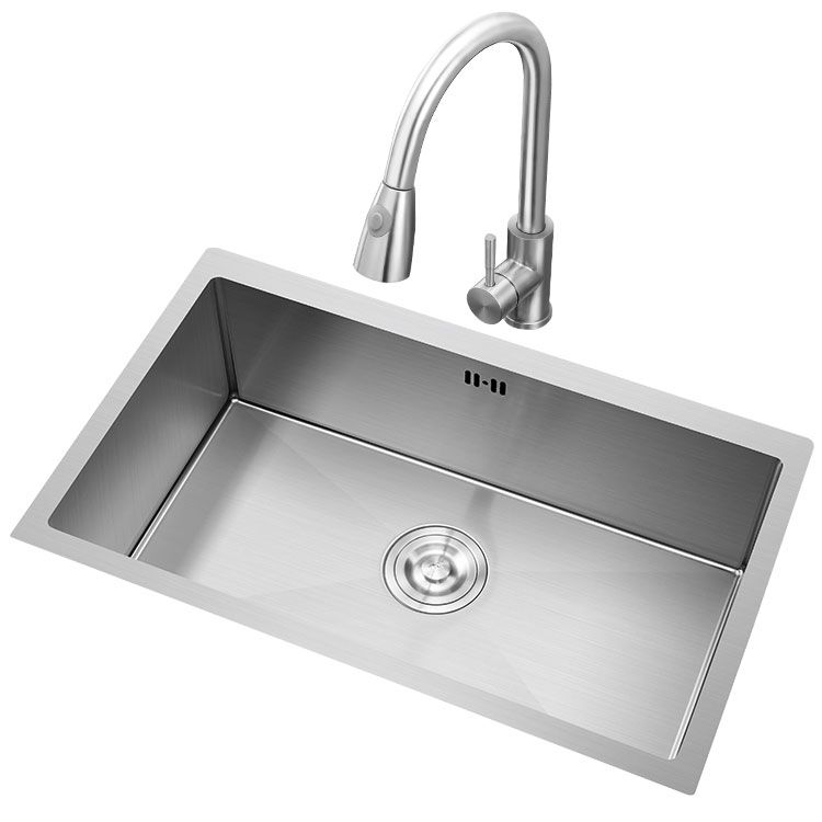 Rectangle Stainless Steel Sink Single Bowl Undermount Kitchen Sink