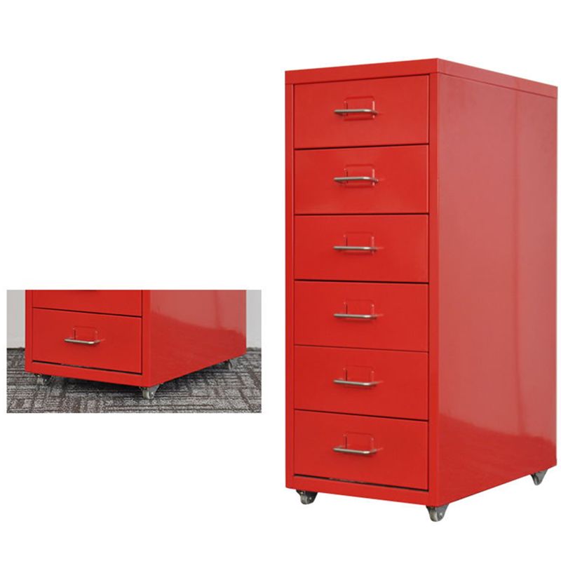 Traditional Cabinet Metal Vertical File with Drawers and Pedestal Cabinet