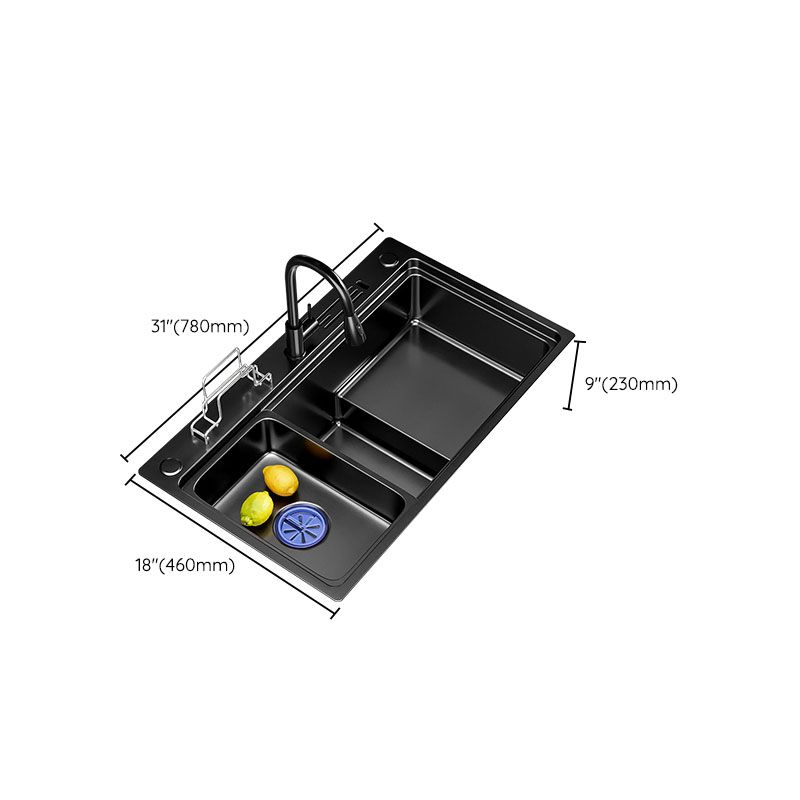 Contemporary Style Kitchen Sink Stainless Steel Kitchen Double Sink