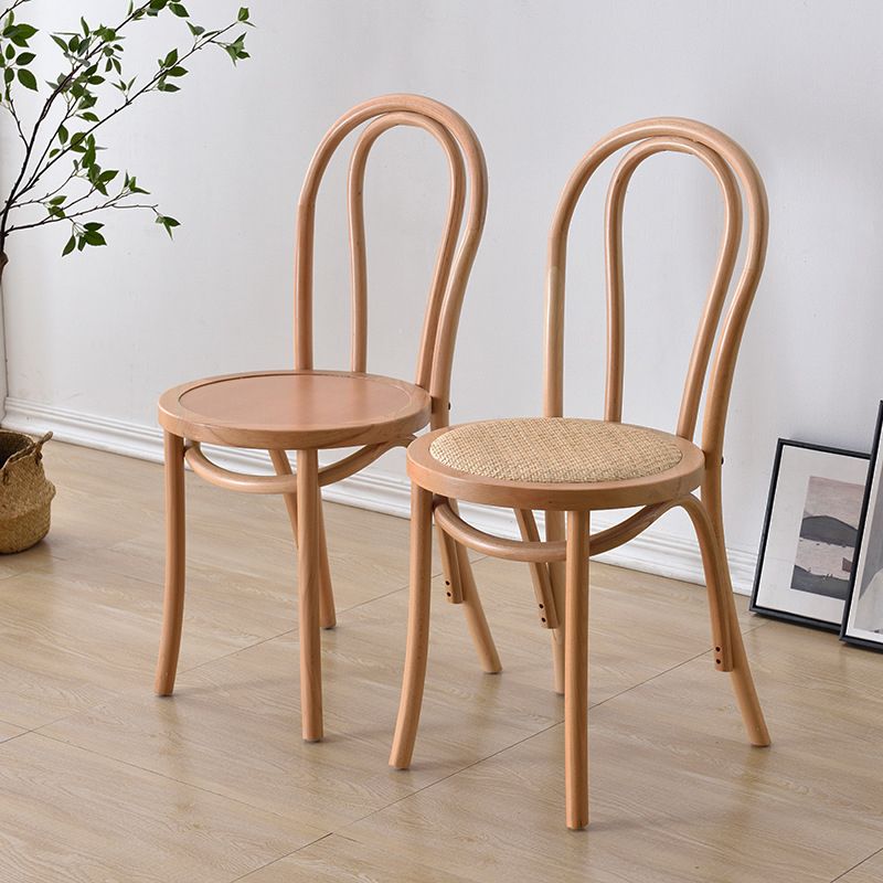 Modern Kitchen Dining Room Birch Wood Chair Windsor Back Side Chairs Set