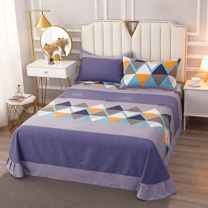 1 Piece Sheet Printing Cotton Non-Pilling Breathable Bed Sheet