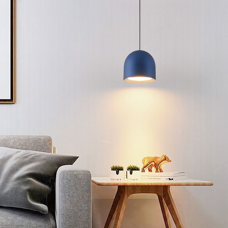 Nordic Geometric Pendant Light Aluminum Single Light Hanging Pendant for Bedroom