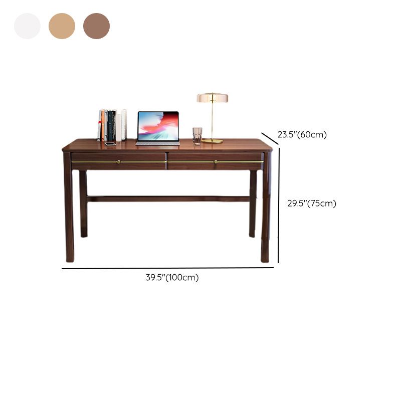 Solid Wood Desk and Chair Kids Writing Desk with drawer  23.6"W Child Desk