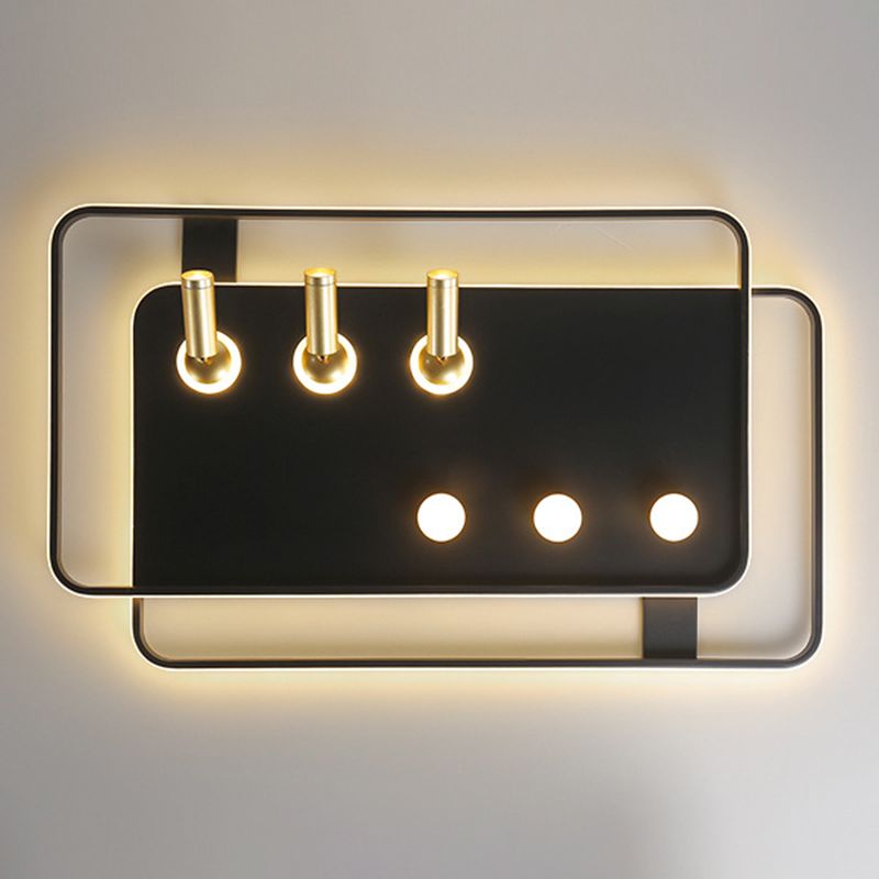 Éclairage sur rail Led Super fin, encastré, carré, rectangulaire, multicouche, pour chambre à coucher, salon