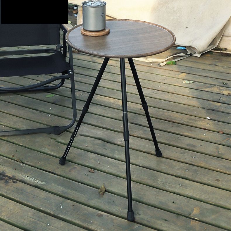 14" Wide Industrial Patio Table Round Aluminum Foldable Side Table