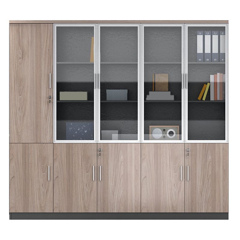 Contemporary File Cabinets Solid Wood Vertical File Cabinet with Key Lock Office