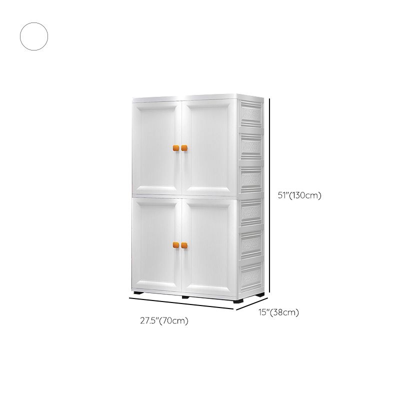 Contemporary Bedroom Kid's Wardrobe PP Plastic Multi-Storage Wardrobe