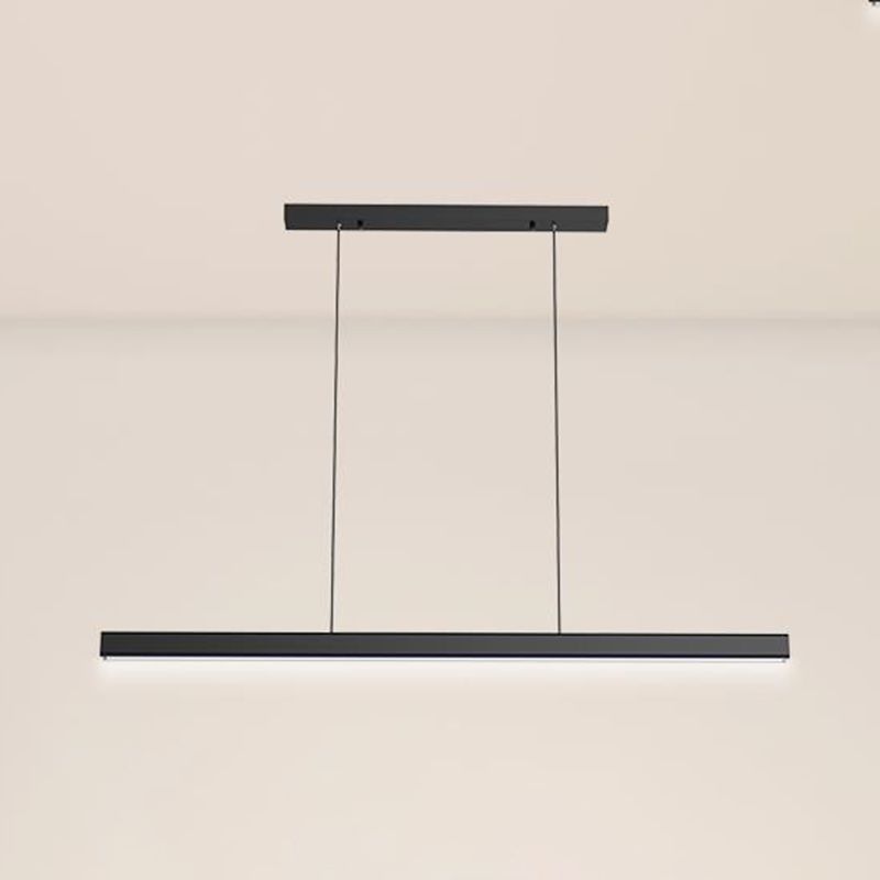 Modern Island Hanging Lighting Fixtures 1 Light Hanging Lamp Kit in Black