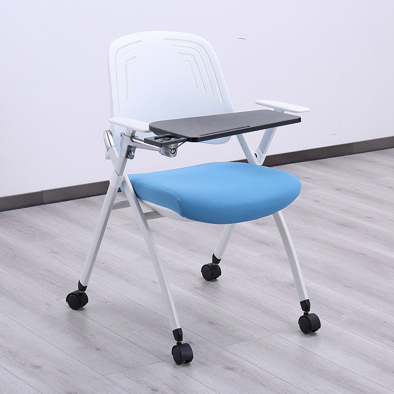 Modern Desk Chair Plastic Upholstered Mid Back Home Office Chair