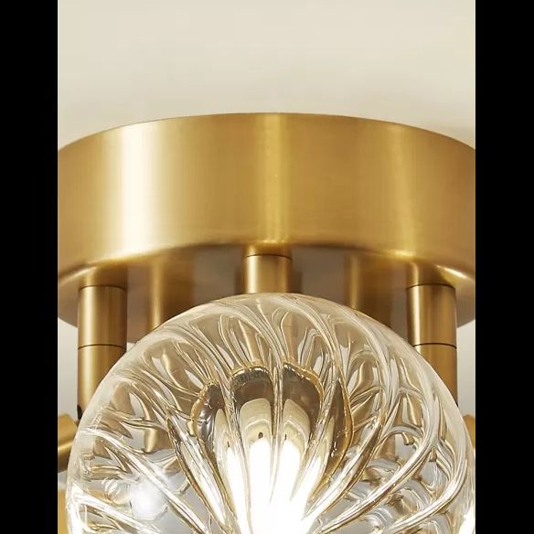 Verre sphérique Semi Flush Mount Light Plafond Modern Gold Semi Flush Plafond Lightture