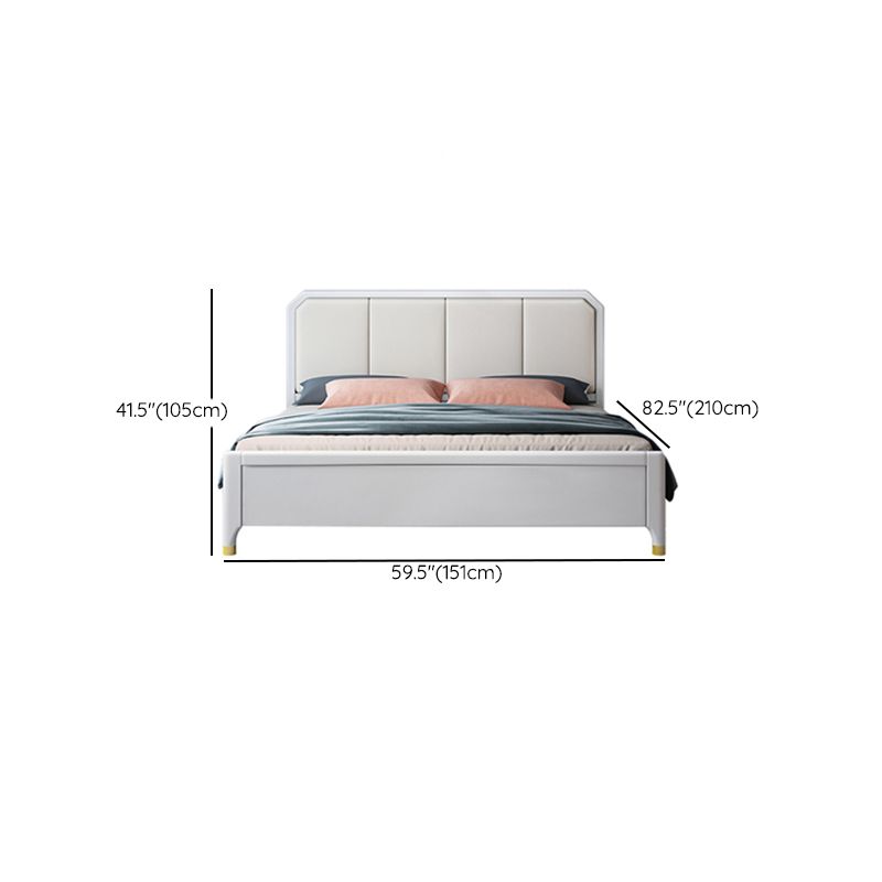Contemporary 41.33" Tall Wood Upholstered Headboard Standard Bed