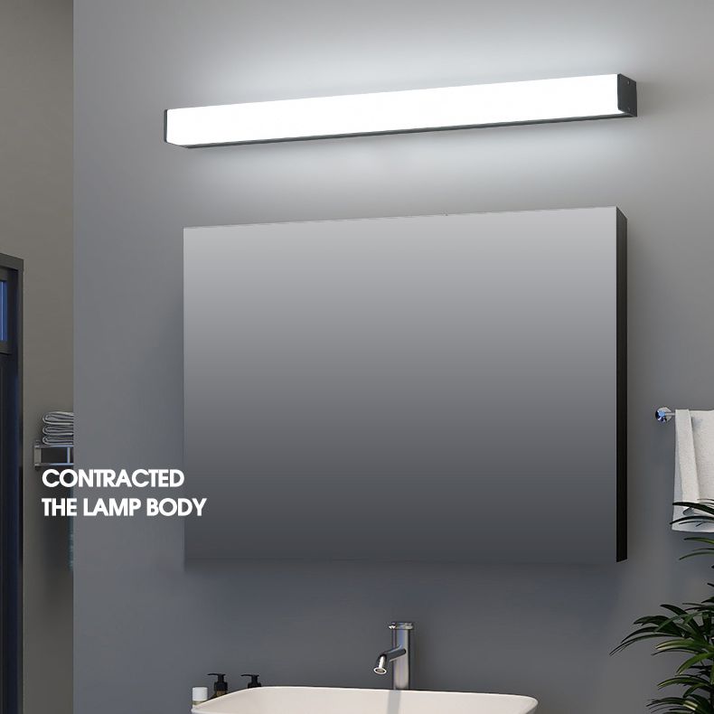 Modern Minimalist Style Linear Wall Mounted Vanity Lights Plastic Vanity Sconce for Bathroom