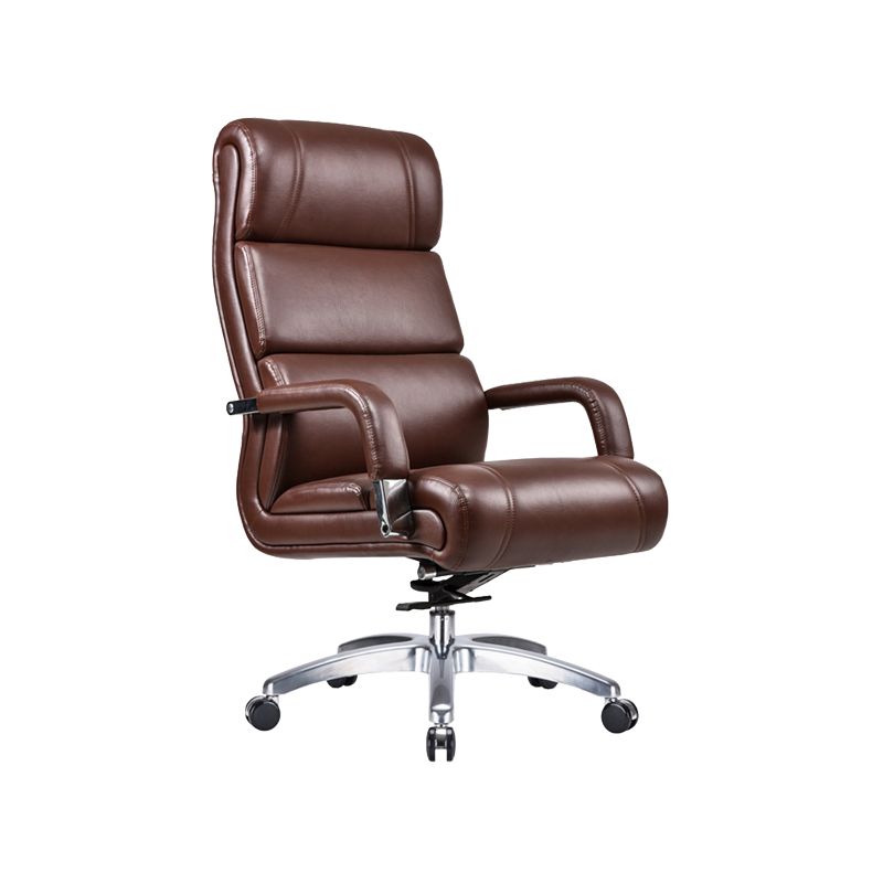 Modern Office Chair No Distressing Padded Arms Desk Chair with Wheels