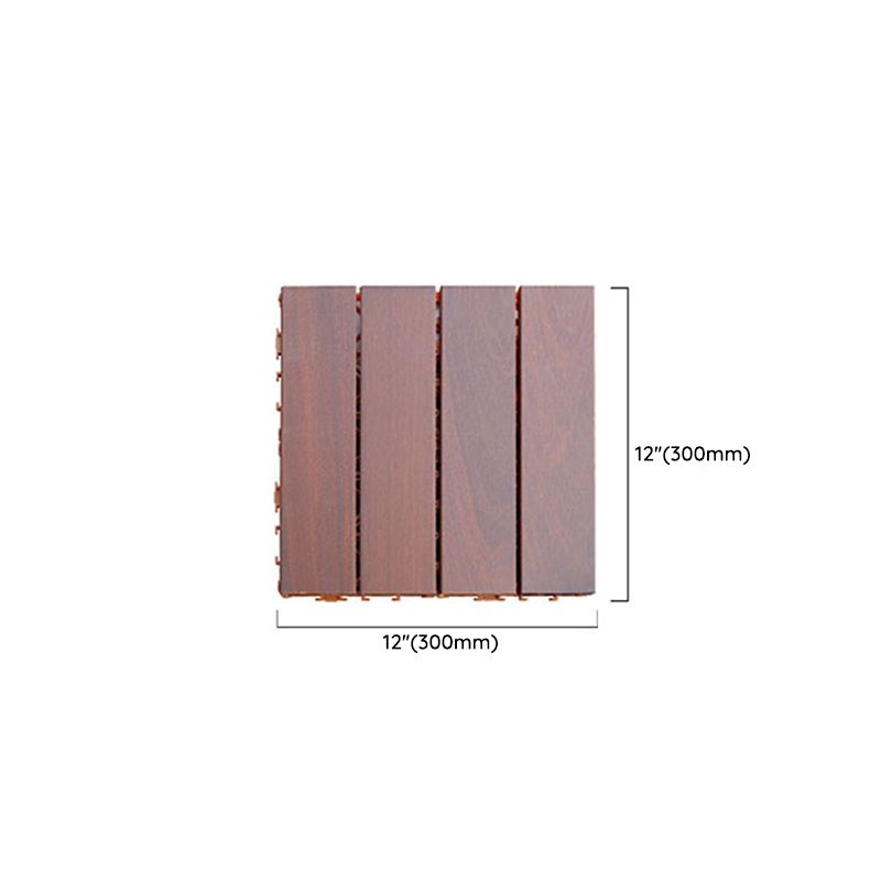 Smooth Teak Floor Tile Water Resistant Click Lock Wooden Floor for Living Room