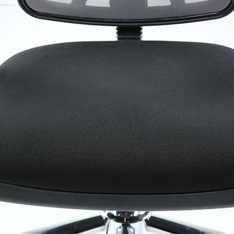 Contemporary Mesh Computer Chair Mid-Back Desk Chair with Wheels in Gray