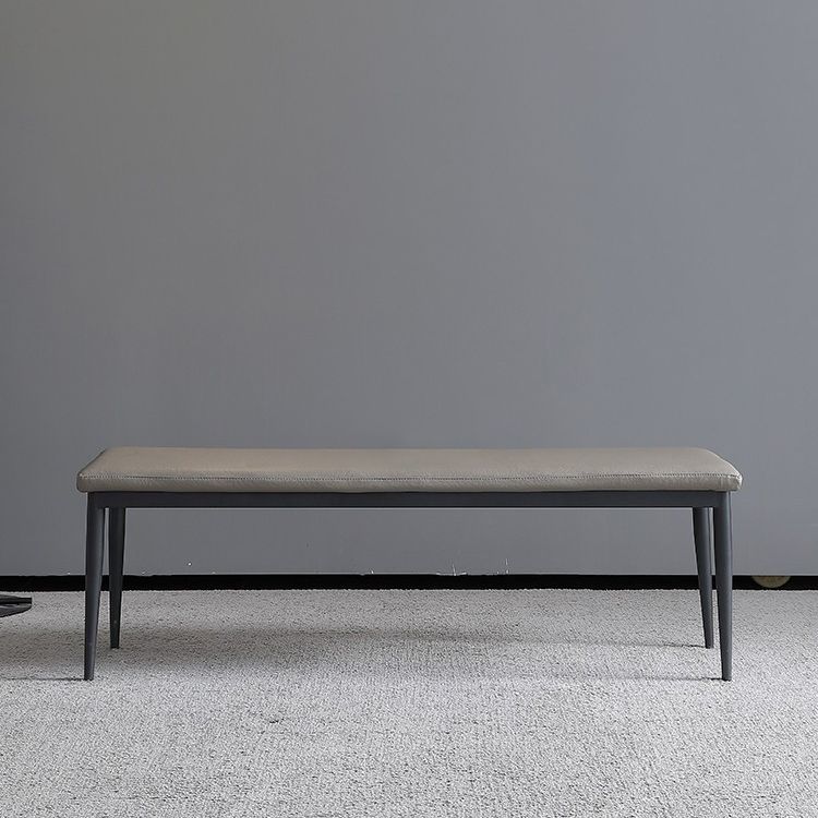 Modern Solid Color Seating Bench Upholstered Bench with Cushioned