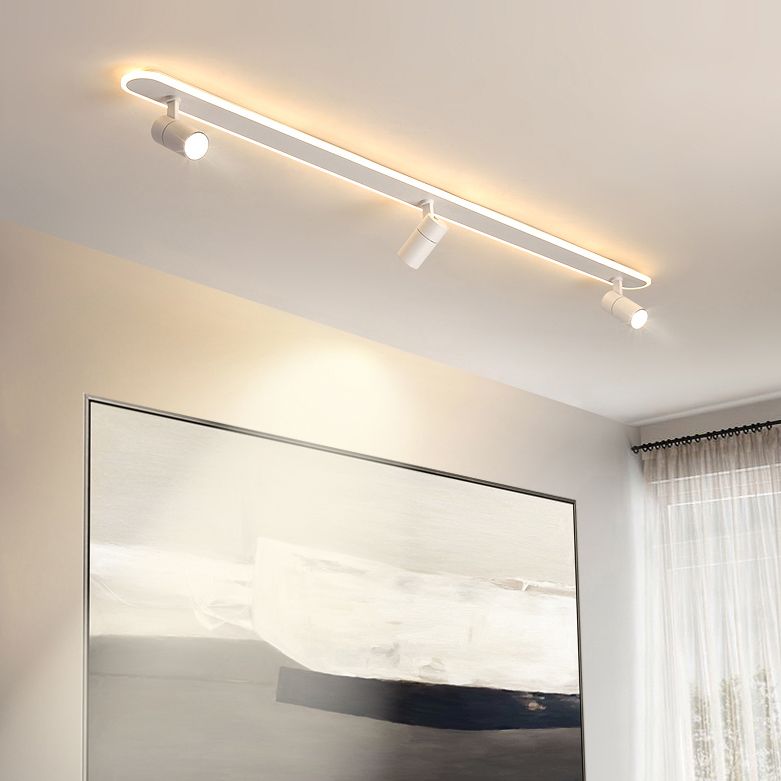 Aluminium lineaire inbouwarmatuur, nieuw modern wit plafondmontagearmatuur met spotlight