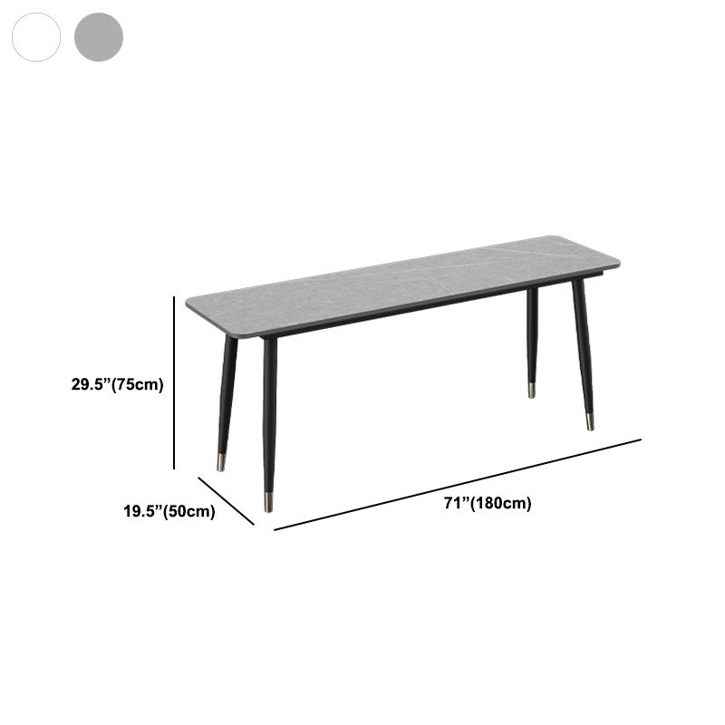 Rectangular Industrial Writing Desk Home Office Desk with Metal Legs