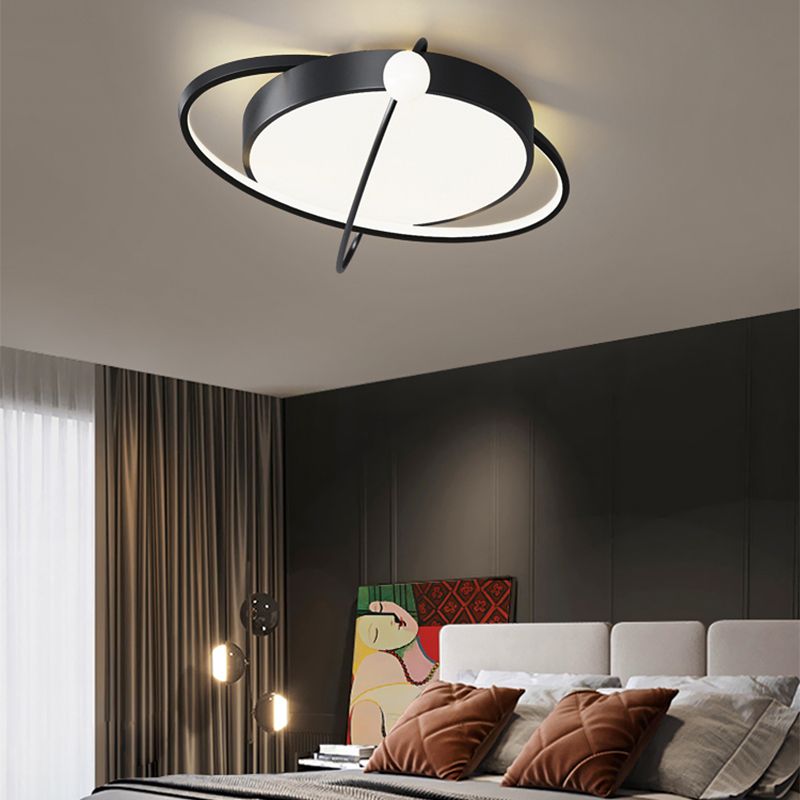 Modern Style Geometry Shape Ceiling Fixtures Metal 3 Light Flush Ceiling Light Fixtures