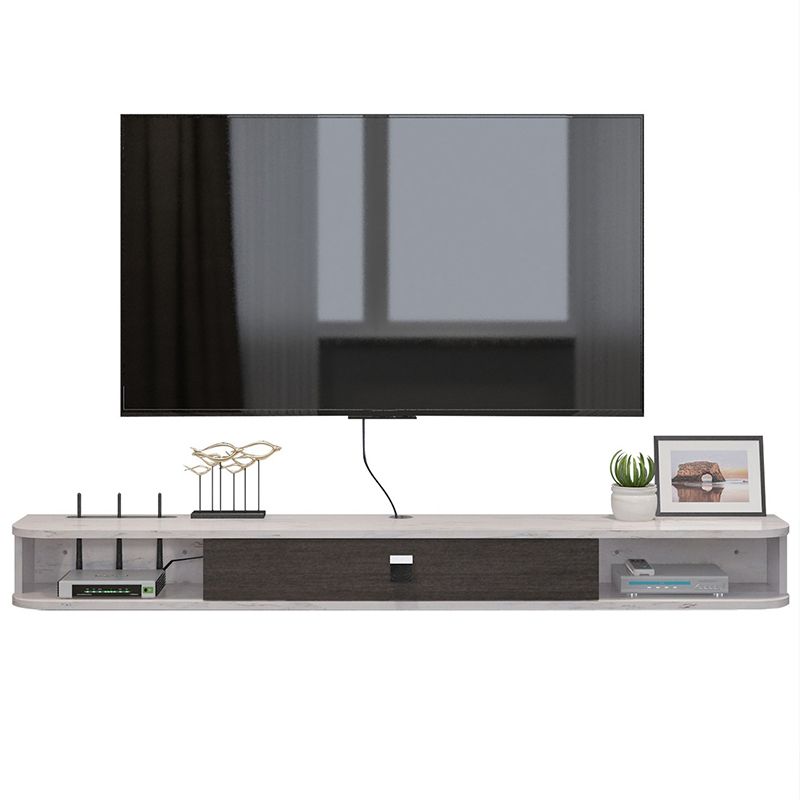 Contemporary Wood TV Stand Console Wall-mounted TV Stand with Storage for Living Room