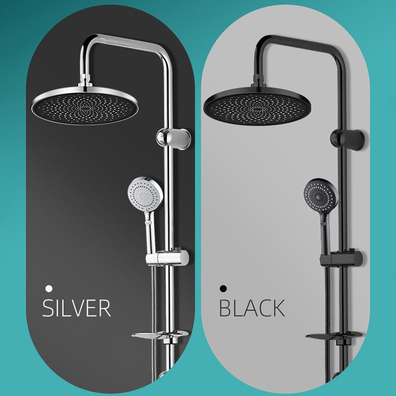 Contemporary Shower Head Combo Rain Fall Chrome Wall-Mount Shower Head