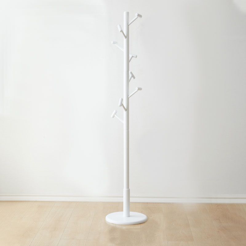 Modern Coat Hanger Wood Hall Tree Free Standing Coat Rack with Hooks