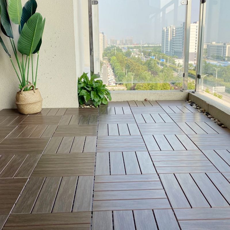 Modern Style Wood Flooring Non-slip Rectangle Outdoor Wood Flooring