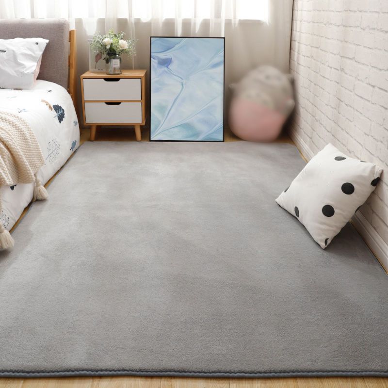 Relaxing Solid Shag Carpet Polyester Area Rug Stain Resistant Indoor Rug for Home Decoration