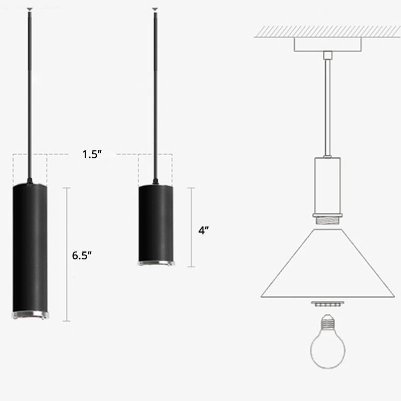 Luce a pendolo ombreggiato in metallo illuminazione a sospensione singola in stile nordico per sala da pranzo