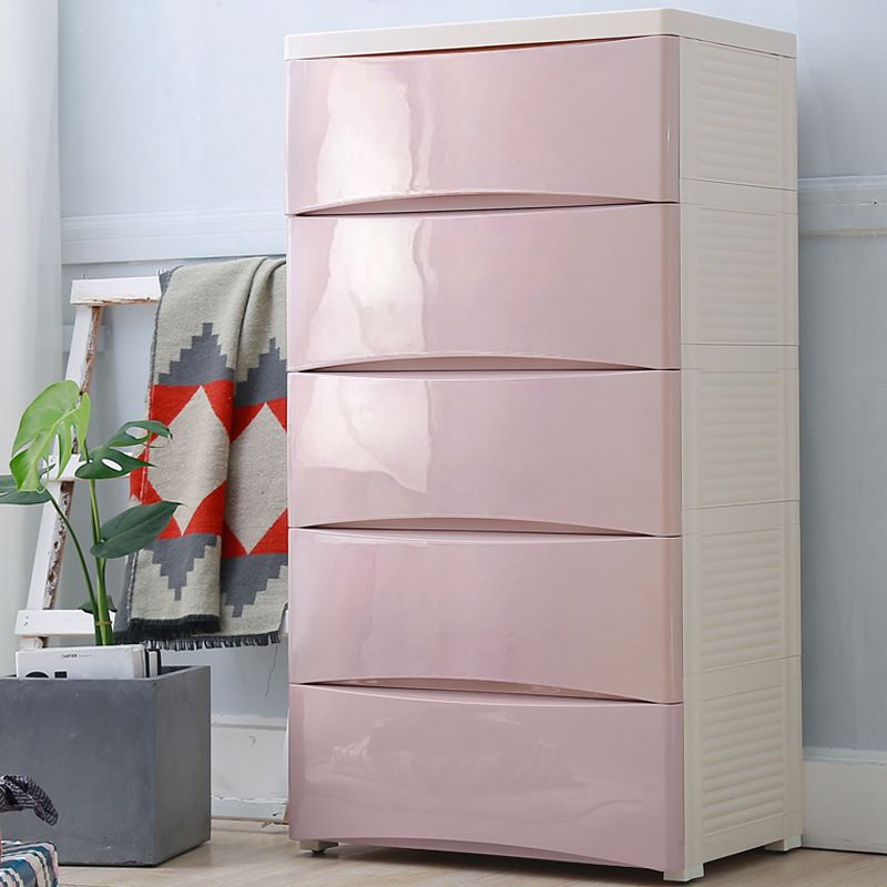 Contemporary Baby Dresser Plastic Dresser with Drawers for Kids Room