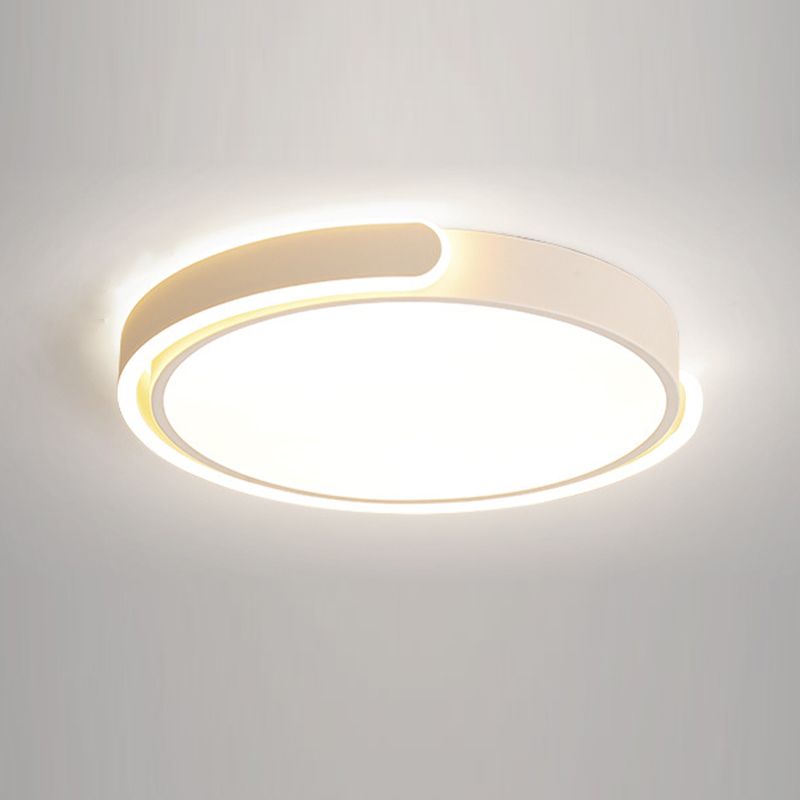 Single White Flush Mount Lighting LED Ceiling Light for Living Room